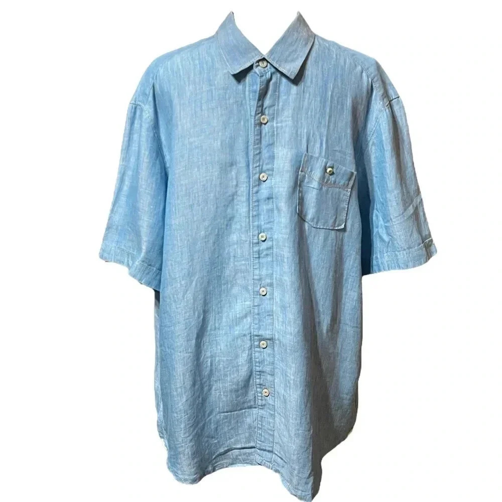 Tommy Bahama Relaxed Island Modern Fit 100% Linen Men’s Button Shirt size XL